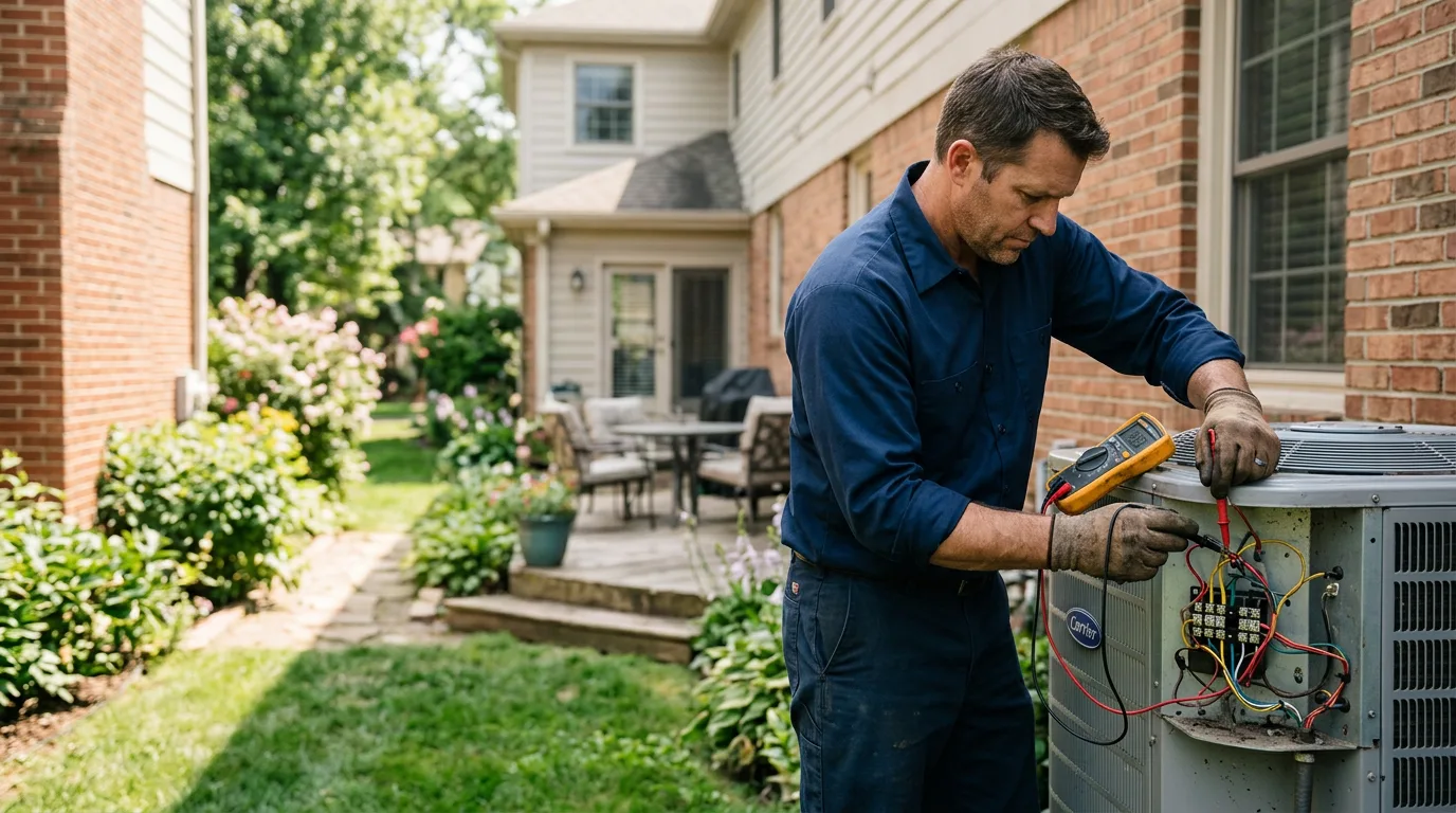 HVAC technician working near Roanoke, LA